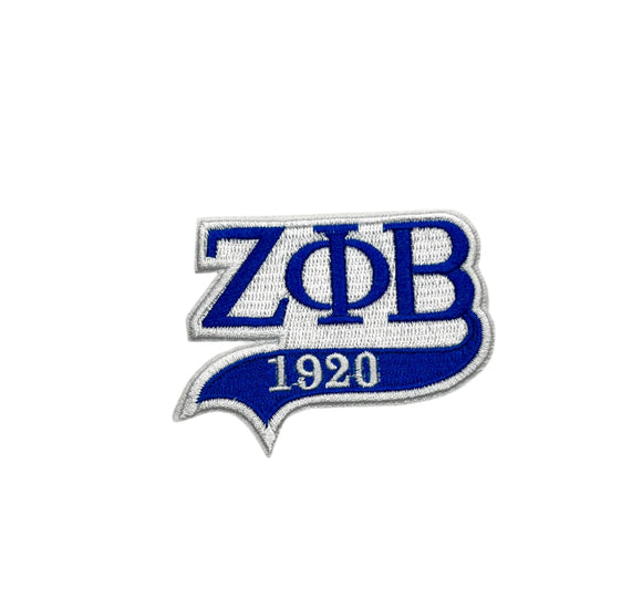 Zeta 1920 Greek Letter Patch