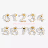Pearl Line Numbers Lapel Pins